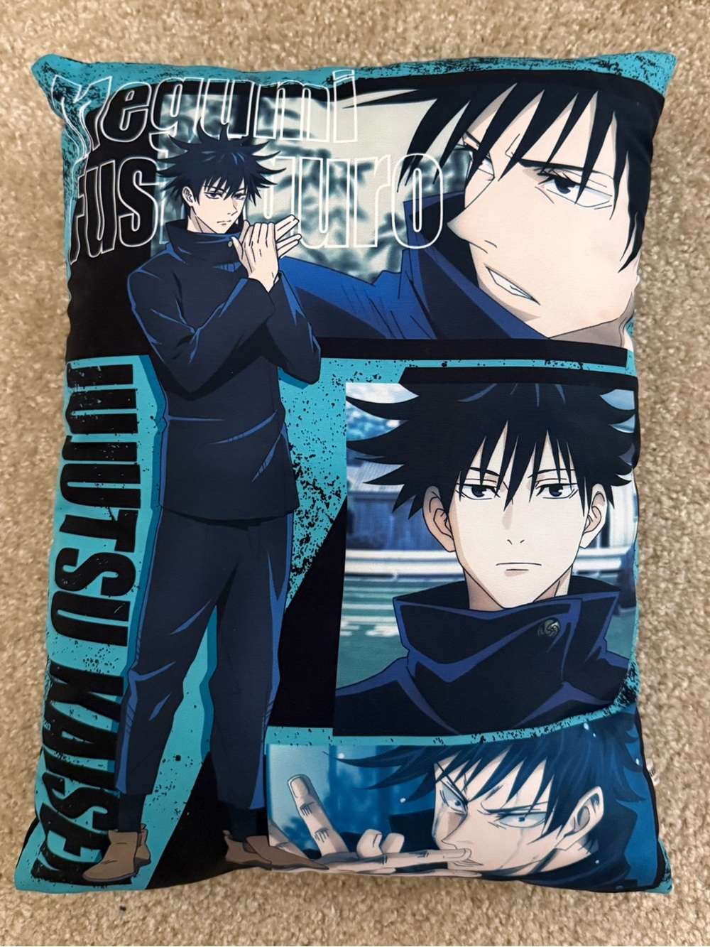 Anime official collectible jujutsu kaisen megumi fushiguro pillow